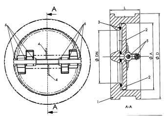обратный клапан CV16 DN40-1200 PN16